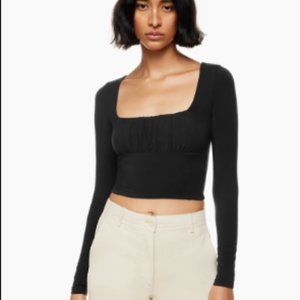 Aritzia Wilfred Orbit Longsleeve bustier shirt size xs
